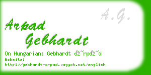 arpad gebhardt business card